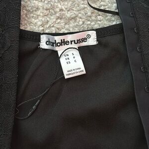 A black laced corset top